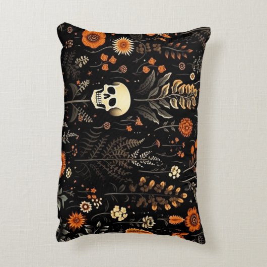 Koele schedel Halloween Patroon Accent Kussen (Achterkant (Verticaal))