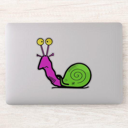 Koele slak schets v4 sticker (Computer)