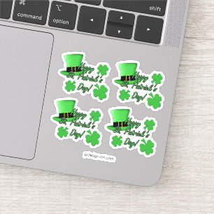 Koele St. Patricks van de Klavers van pret Groene Sticker