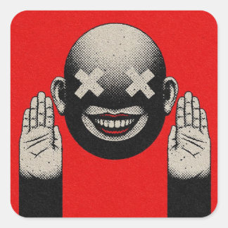 Koele sticker rode achtergrond door hado90