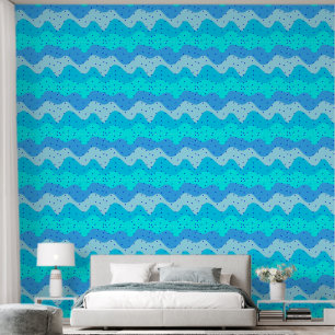Koele strandkleuren (Oceaan golven) Kustblauw Behang