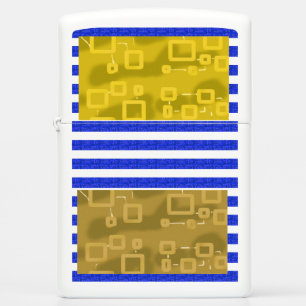 Koele Strepen Blauw Goud Geometrisch