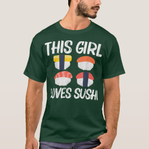 Koele sushi voor meisjes kinderen Japanse sashimi T-shirt