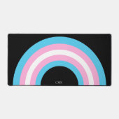 Koele Transgender Pride Vlag Regenboog Monogram Bureaumat (Voorkant)