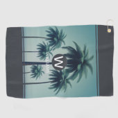 Koele Tropische Gepersonaliseerde Golf Handdoek (Horizontaal)