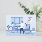 koele verpleegkundige Doctor of staf Bedankkaart (Staand voorkant)