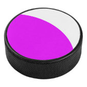 Koele Vette Heldere Levendige Roze Witte Dynamisch Hockey Puck (3/4)
