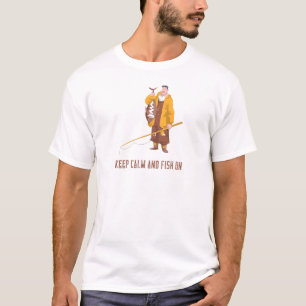 Koele visser vissen buiten t-shirt