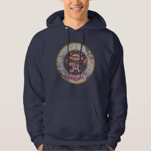 Koele vlag van de deelstaat Minnesota Hoodie