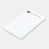 Koele Voetbalcoach Gelijnd Aangepast Post-it® Notes (Schuin)