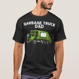 Koele vuilniswagen voor papa Mannen vader vuilnis T-shirt