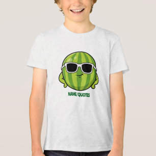 Koele Waterdruppelzonnebril Cartoon Grafisch Tri-Blend Shirt