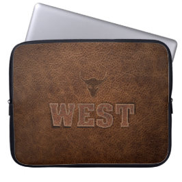 Koele Westerne tekst - Pas hem aan Laptop Sleeve