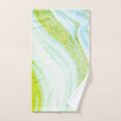 Koele witte marmeren steen groene glitter bad handdoek (Handdoek)
