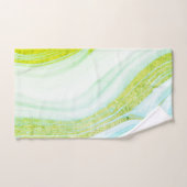 Koele witte marmeren steen groene glitter bad handdoek (Handdoek)