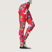Koele witte olifant kerstcadeau leggings (Rechts)