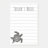 Koele Zeeschildpad Gepersonaliseerde Naam Post-it Post-it® Notes (Voorkant)