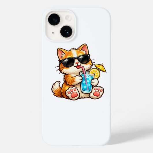 Koele Zomer Kat Case-Mate iPhone Case (Achterkant)