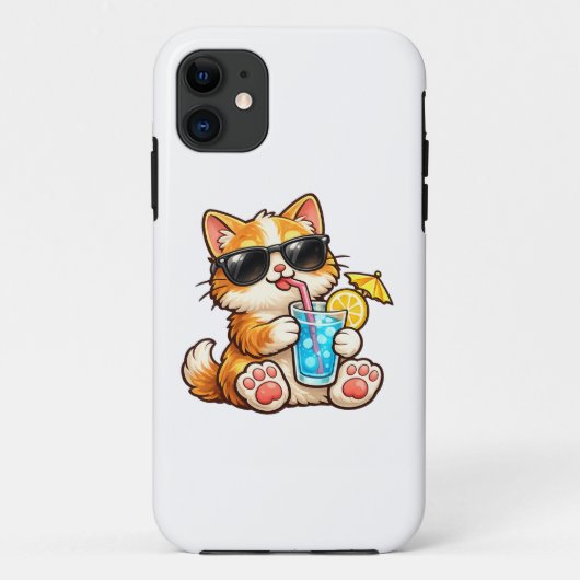 Koele Zomer Kat Case-Mate iPhone Case (Achterkant)