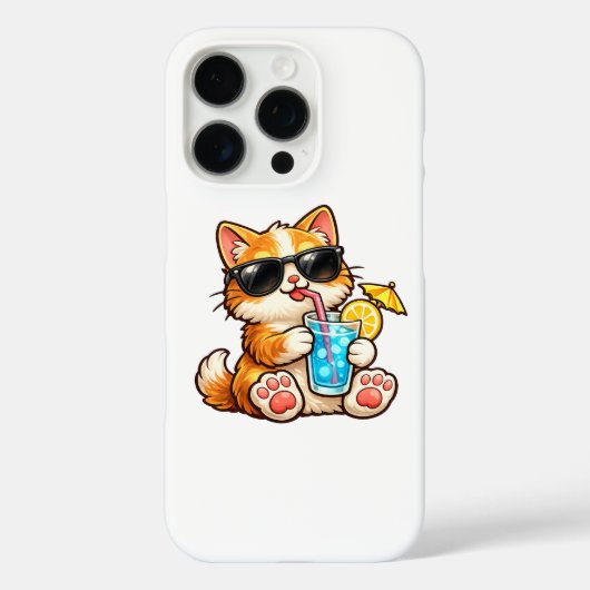 Koele Zomer Kat Case-Mate iPhone Case (Achterkant)