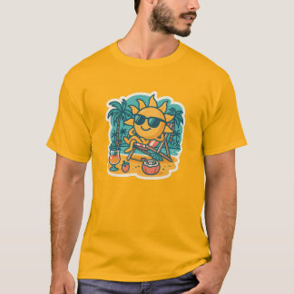 Koele Zomerzon – Retro Strand Vibe T-shirt
