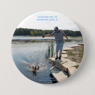 KOELEN IN DE WAMPUMLAK, IL RONDE BUTTON 7,6 CM