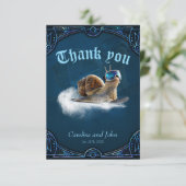 Koeler dan de rest, de snowboardslak. bedankkaart (Staand voorkant)