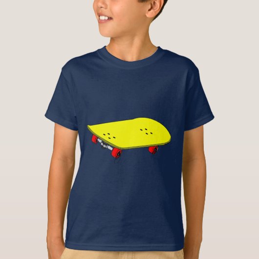 Koelgeel skateboard t-shirt (Voorkant)