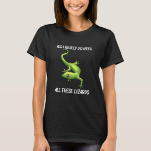 Koelhagedis voor mannen Gecko Green Reptile Anim T-shirt