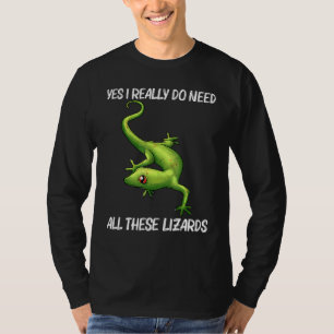 Koelhagedis voor mannen Gecko Green Reptile Anim T-shirt