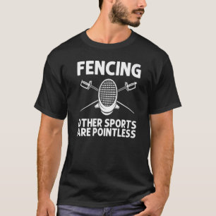 Koelhek voor mannen Epee Saber Mask Fencer T-shirt