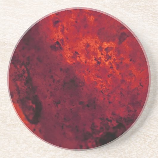 Koeling Red Hot Lava Zandsteen Onderzetter (Voorkant)