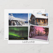 Koeling van het winterlandschap in Lapland met los Briefkaart (Voorkant / Achterkant)