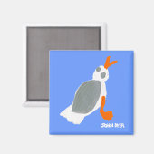 Koelkast Kunst: Zeemeeuw Magneet (Voorkant / Achterkant)