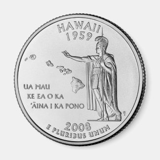 Koelkast Magneet "Hawaii Quarter"