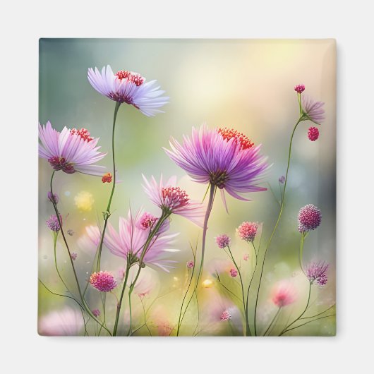 Koelkast Magneet met Wild Flowers (Voorkant)