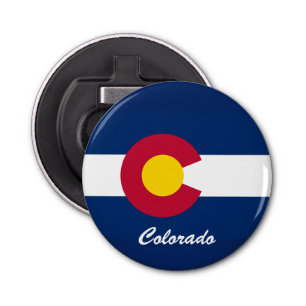 Koelkast Magnet Colorado Bottle Open Button Flesopener