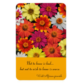 Koelkast Magnet Colorful Zinnias Sjabloon Magneet