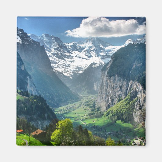 Koelkast Magnet Geweldige Zwitserland Alpen Magneet (Voorkant)