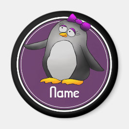 Koelkast Magnet, Name Sjabloon, Cute Penguin Magneet