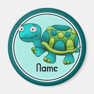 Koelkast Magnet, Name Sjabloon, Cute Turtle Magneet