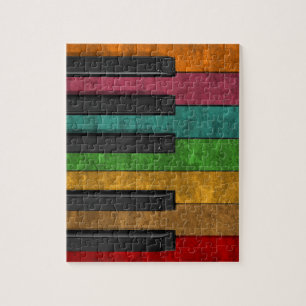 Koelkleurig antiek grijnsteeneffect piano legpuzzel