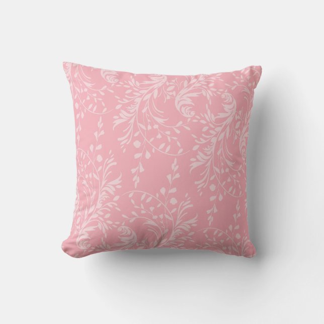 Koelkussenkussen van wilde bloemen, roze pastelkus kussen (Voorkant)