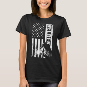 Koellassen voor mannen, lassmetallwerk t-shirt