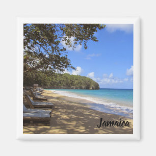 koelmagneten; Jamaica strand souvenir Magneet