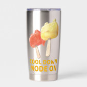 Koelmodus aan: Iron T & Bunny Girl Popsicles Geïsoleerde Drinkbeker (Voorkant)