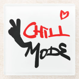 Koelmodus geactiveerd glazen onderzetter