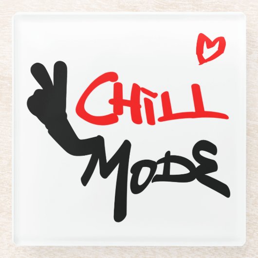 Koelmodus geactiveerd glazen onderzetter (Voorkant)