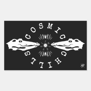 Koelmotto van reptielen v2 rechthoekige sticker