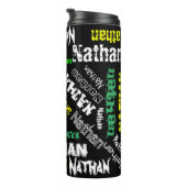 Koelnaam Collage Moderne Typografie Aangepast Thermosbeker (Geroteerd rechts)